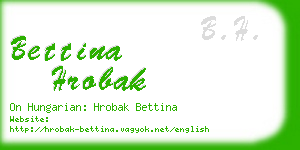 bettina hrobak business card